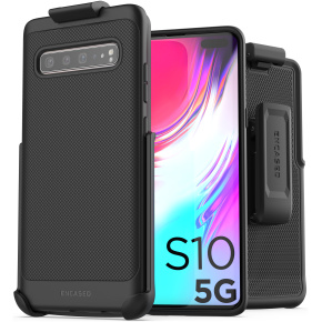 Galaxy S10 5G Thin Armor Case and Holster Black