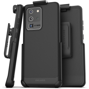 Galaxy S20 Ultra Thin Armor Case and Holster Black