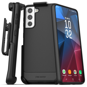 Galaxy S21 Thin Armor Case and Holster Black
