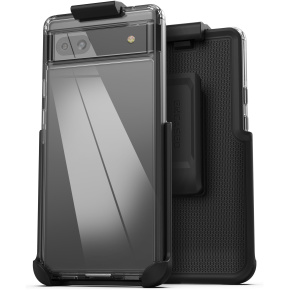 Google Pixel 6a Clearback Case with Belt Clip Holster