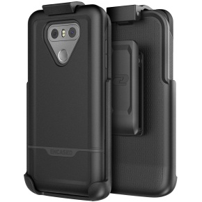 LG G6 Rebel Case And Holster Black