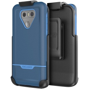 LG G6 Rebel Case And Holster Blue