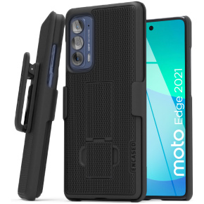 Moto Edge 2021 DuraClip Case with Belt Clip Holster