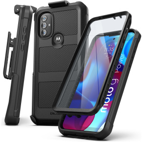 Moto G Power 2022 Falcon Shield Case with Belt Clip Holster