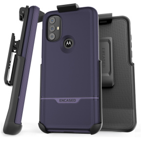 Moto G Power 2022 Rebel Case with Belt Clip Holster Purple