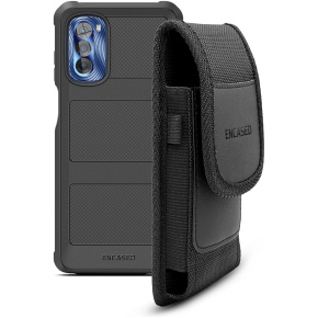 Moto G Stylus 5G (2022) Falcon Shield Case with Nylon Pouch Belt Clip Holster