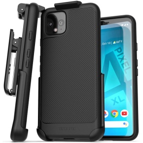 Pixel 4 XL Thin Armor Case and Holster Black