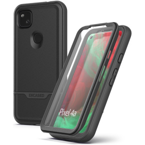 Pixel 4a Case with Screen Protector (Rebel Shield)Black