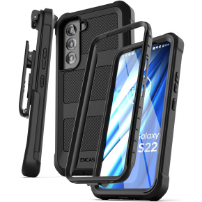 Samsung Galaxy S22 Falcon Shield Screenless Case with Belt Clip Holster