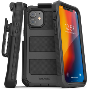 iPhone 12 Falcon Shield Case with Belt Clip  Holster - Black