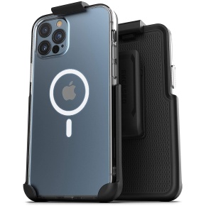 iPhone 12 Pro Max MagSafe Clear Case with Belt Clip Holster