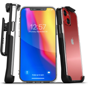 iPhone 13 Clear Back Case with Belt Clip Holster
