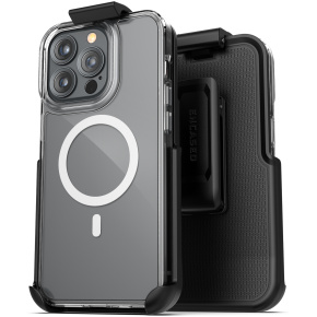 iPhone 13 Pro Magsafe Clear Back Case With Belt Clip Holster