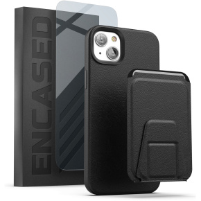 iPhone 14 Artura Leather Case in Black and Wallet - MagSafe Compatible