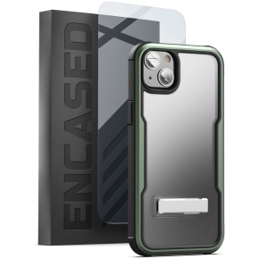 iPhone 14 Exos Armor Case in Green with Screen Protector