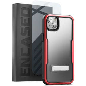 iPhone 14 Exos Armor Case in Red with Screen Protector