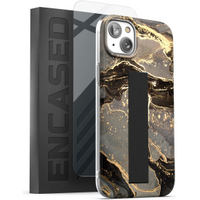 iPhone 14 Loop Case in Black Marble with Screen Protector