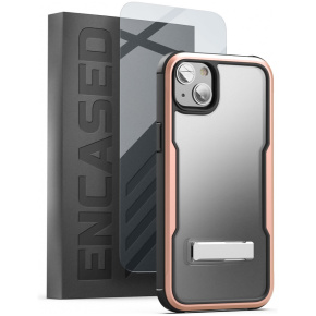 iPhone 14 Plus Exos Armor Case in Rose Gold with Screen Protector