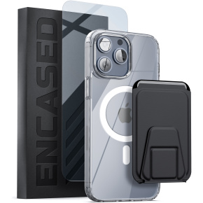 iPhone 14 Pro Max Clearback Case with Leather Wallet - MagSafe Compatible