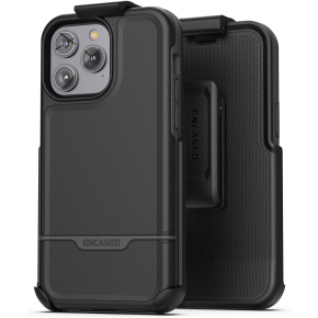 iPhone 14 Pro Max Rebel Case in Black with Belt Clip Holster