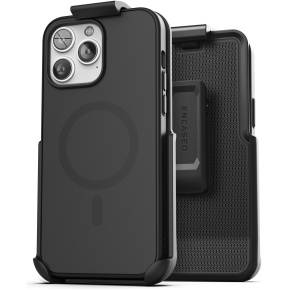 iPhone 14 Pro Max Slimshield Case in Black with Belt Clip Holster - MagSafe Compatible