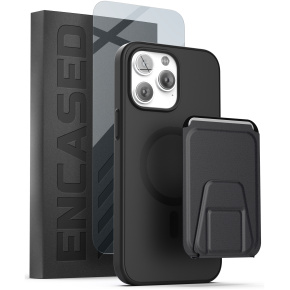 iPhone 14 Pro Max Slimshield Case in Black with Leather Wallet - MagSafe Compatible