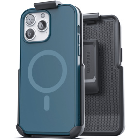 iPhone 14 Pro Slimshield Case in Blue with Belt Clip Holster - MagSafe Compatible