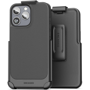 iPhone 15 Pro Max Thin Armor Case with Belt Clip Holster