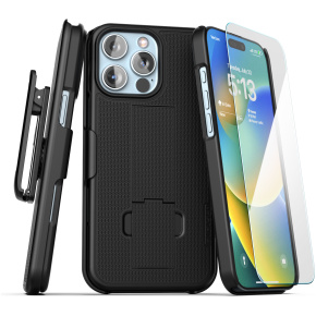 iPhone 16 Pro Max DuraClip Case with Belt Clip Holster & Screen Protector